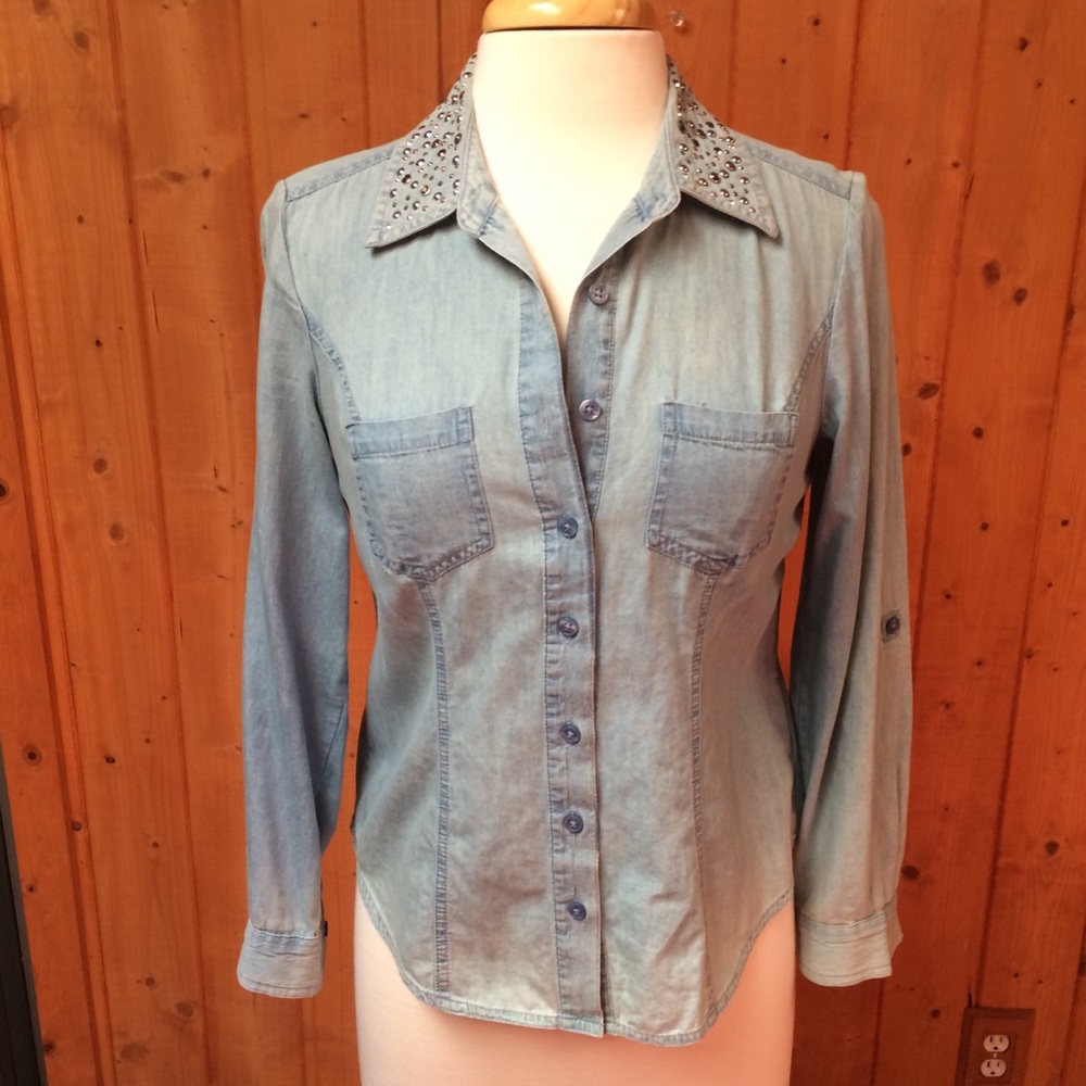 Vintage Style&Co Chambray Rhinestone… - Picture 5 of 8